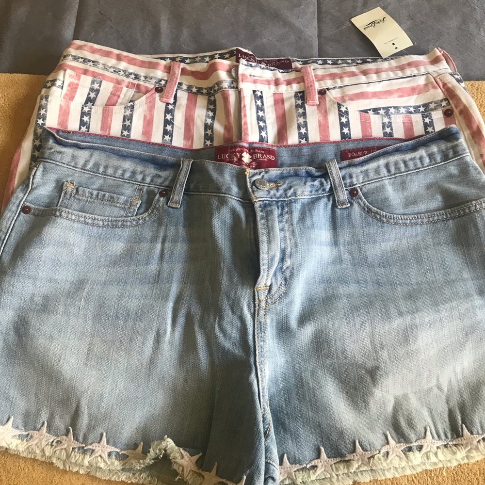 2 pair lucky brand Americana shorts